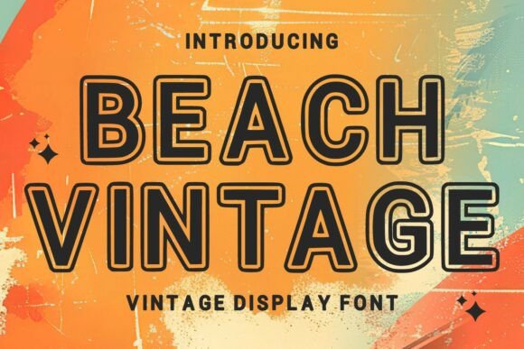 Beach Vintage Font: A Retro-Modern Display Typeface for Creative Makers