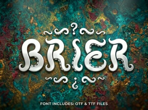 Brier Font: A Decorative Display Typeface for Editorial Design