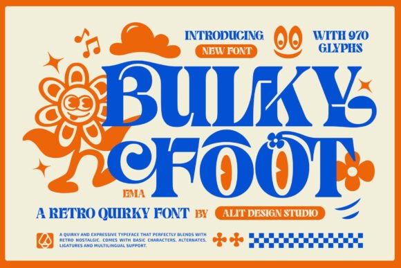 Bulky Foot Font: A Bold Blend of Retro and Modern for Creative Brands