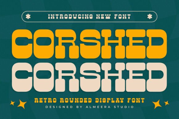 Corshed Font: A Retro Display Typeface for Small Business Branding