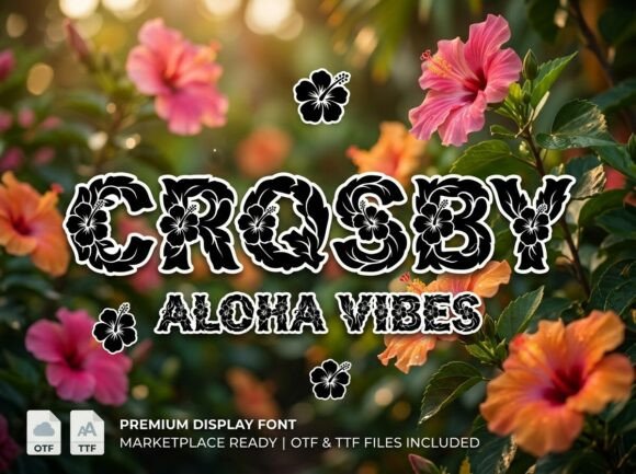 Crosby Display Font for Tropical Branding Projects