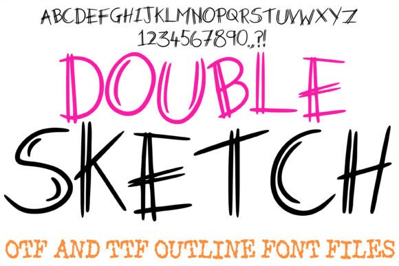 Double Sketch Font for Editorial Design