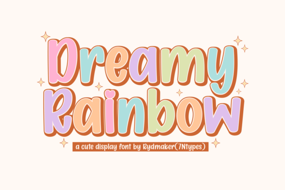 Dreamy Rainbow Font for Branding and Display Design