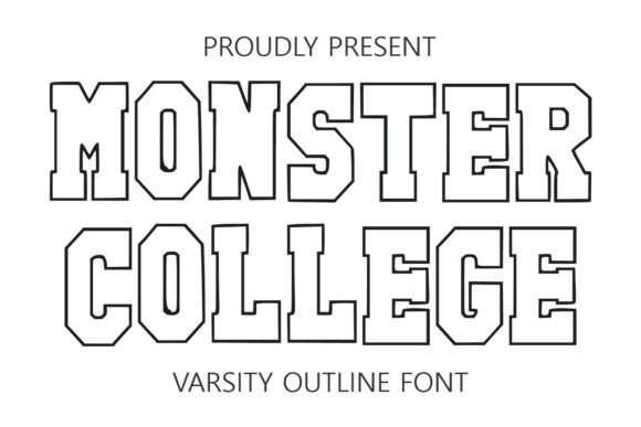 Monster College Font: A Display Typeface with Collegiate Flair