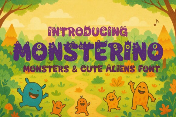 Monsterino Kid Font for Whimsical Craft Projects