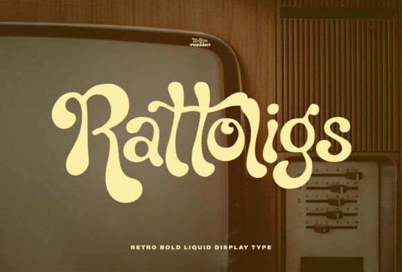 Rattoligs Font: A Psychedelic Display Typeface for Craft Creators
