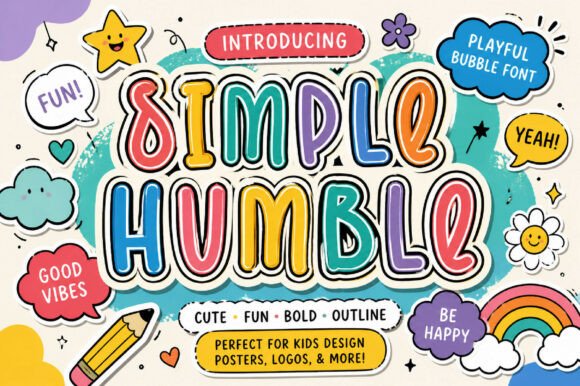 Simple Humble Font for Playful Editorial Design