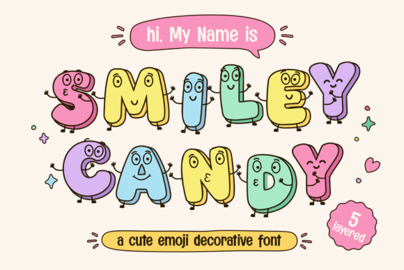 Smiley Candy Font: A Playful Display Typeface for Digital Design