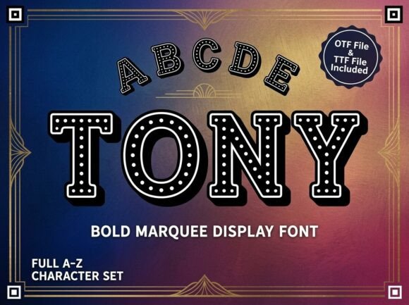 Tony Font: A Decorative Display Typeface for Impactful Branding