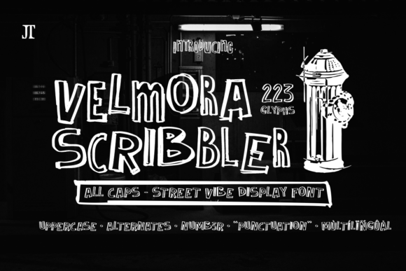 Velmora Scribbler: A Bold Display Font for Digital Branding